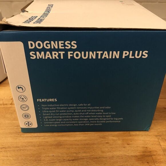Dogness Pet Smart Water Fountain PLUS (LARGE PETS) White Auto Shuts Off 3.2 L - Picture 11 of 13